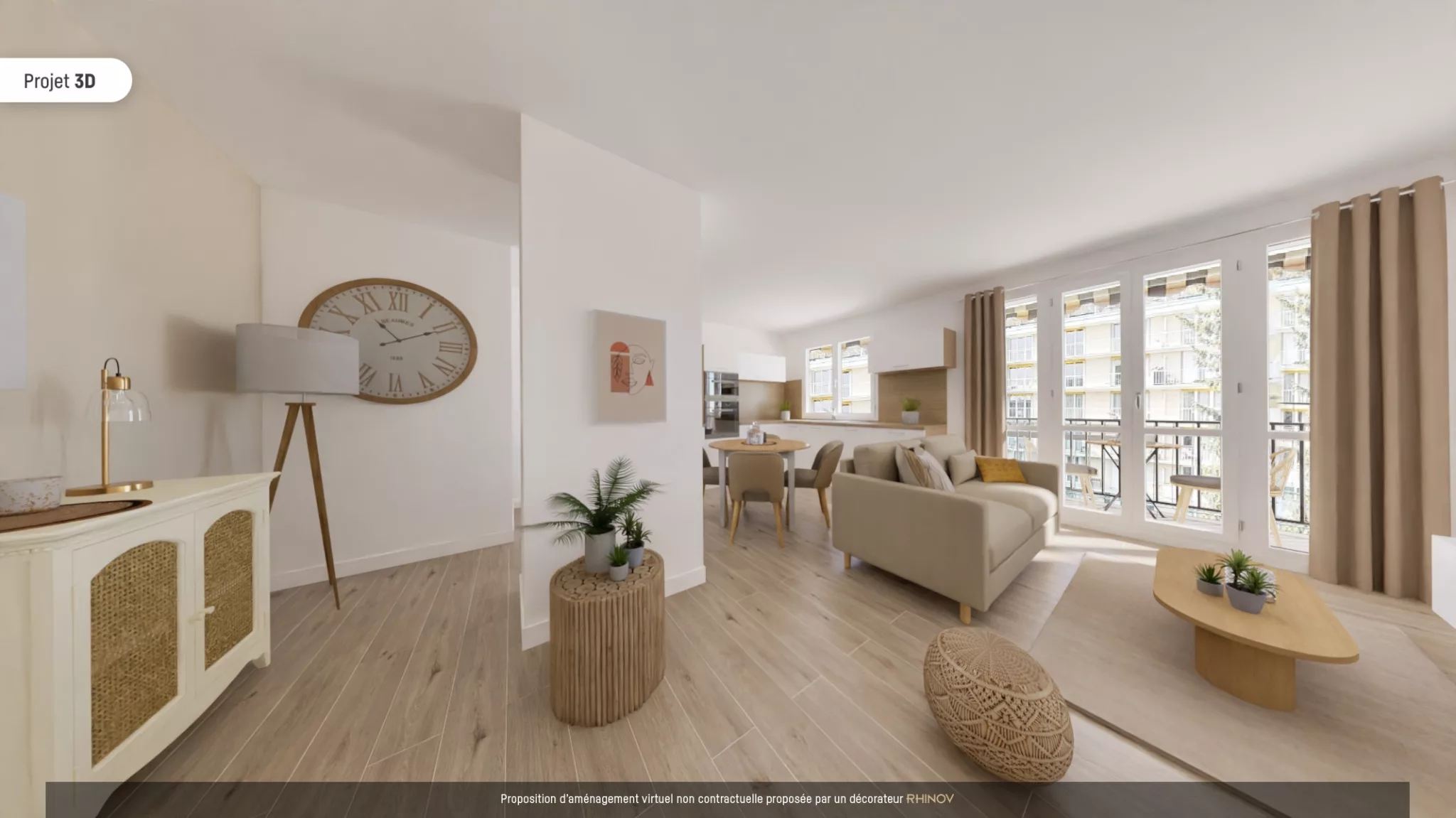 1313-16d05497 Appartement T3 de 71m2 + Parking + Cave + Balcon à Meudon